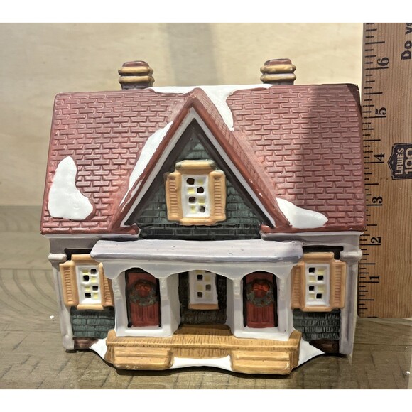Dickens Collectables Towne Series House #293-8942 1995 Christmas Porcelain Vtg - Picture 6 of 6